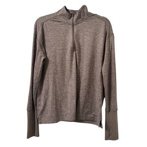 Nike Pullover Womens M Brown Element Half Zip Thumbholes Dri-FIT Running Gym